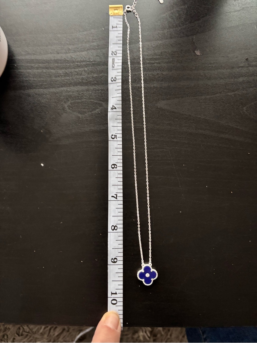 Blue Four-Petal Pendant Necklace - Brand - Picture 2 of 2